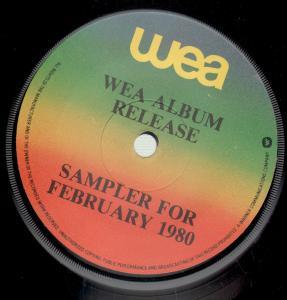 Various Artists - Wea Album Release Sampler For February 1980 - 7 Inch