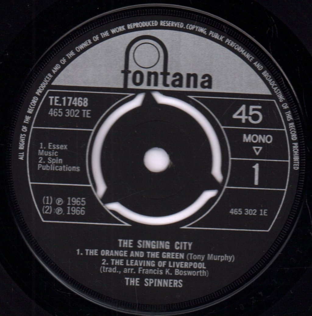 Spinners (Folk Group) - Singing City - 7 Inch