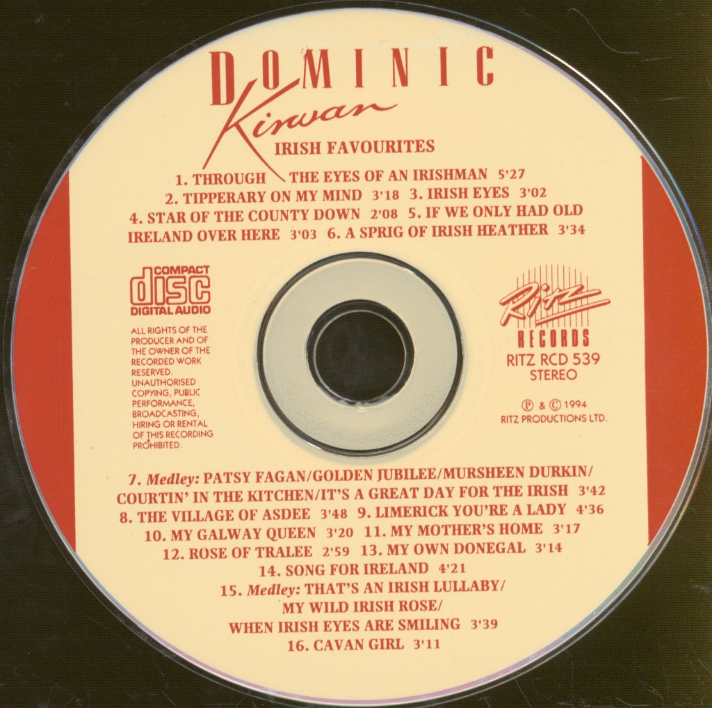 Dominic Kirwan - Irish Favourites - Cd