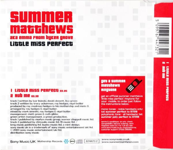 Summer Matthews - Little Miss Perfect - Cd