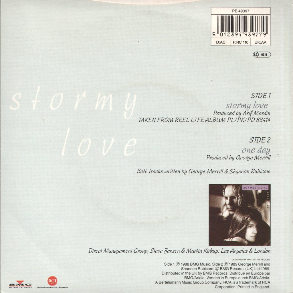 Boy Meets Girl (Pop) - Stormy Love - 7 Inch