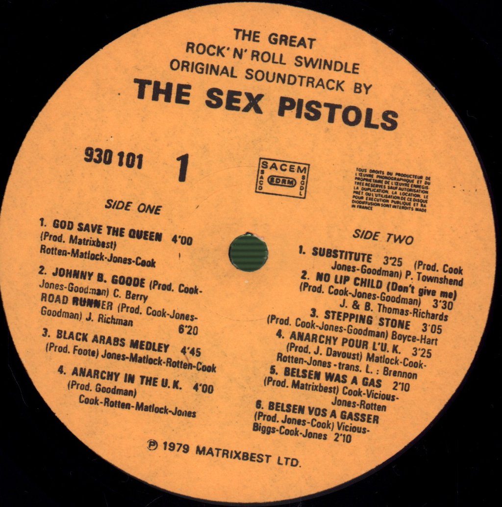 Sex Pistols - Great Rock 'N' Roll Swindle - Double Lp