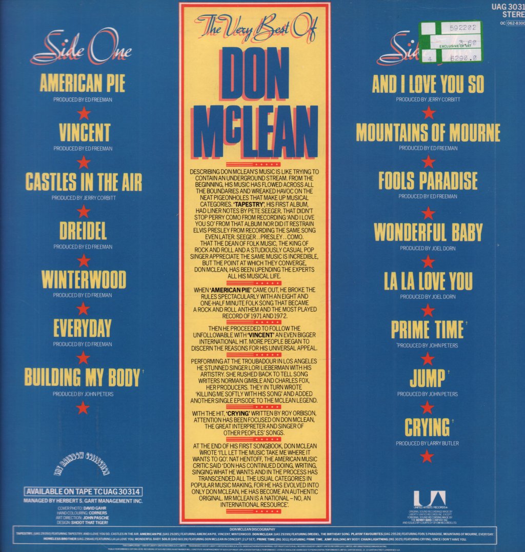 Don McLean - Very Best Of - Lp
