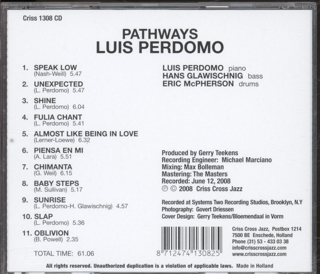 Luis Perdomo - Pathways - Cd