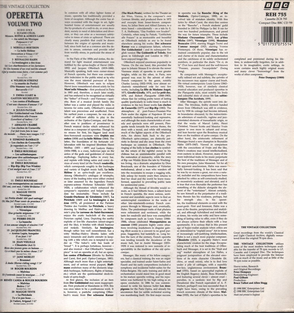Various Artists - Vintage Collection Operetta Volume Two - Lp