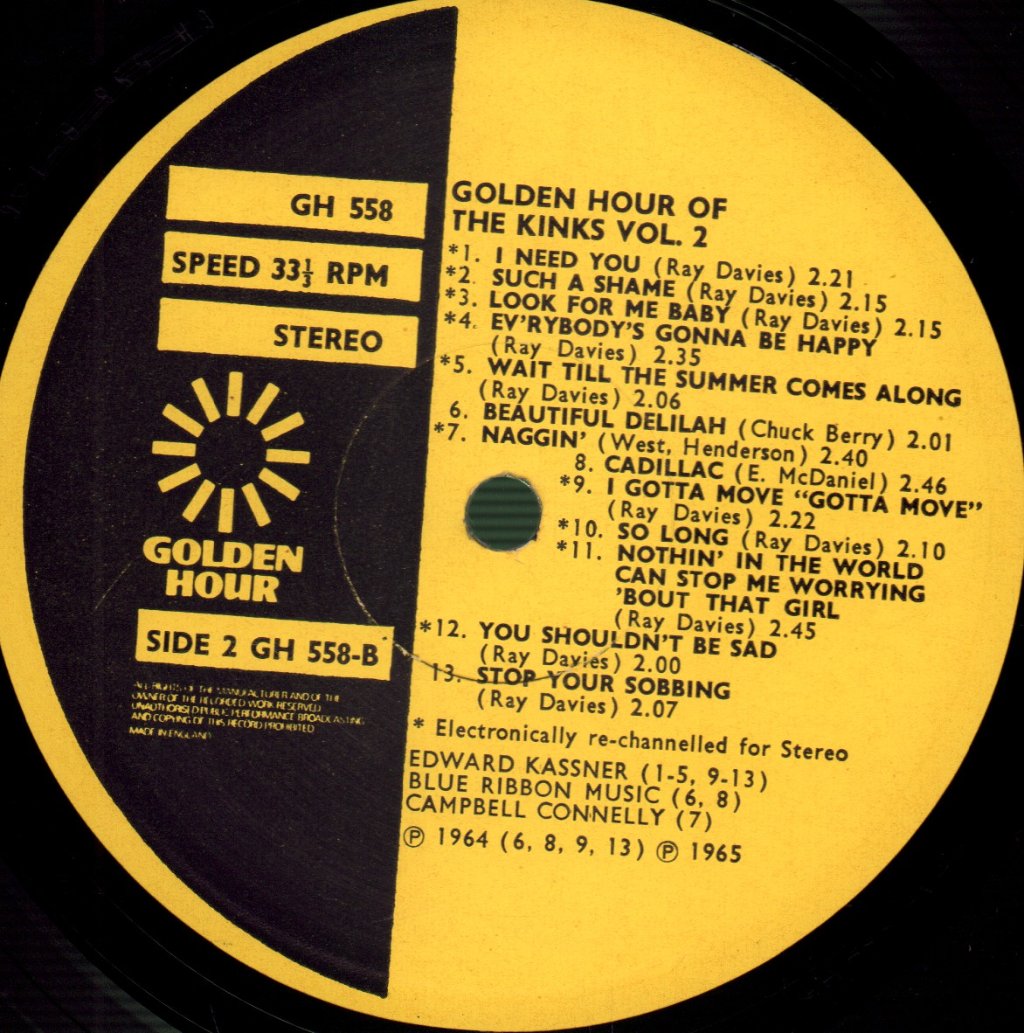 Kinks - Golden Hour Of Vol. 2 - Lp