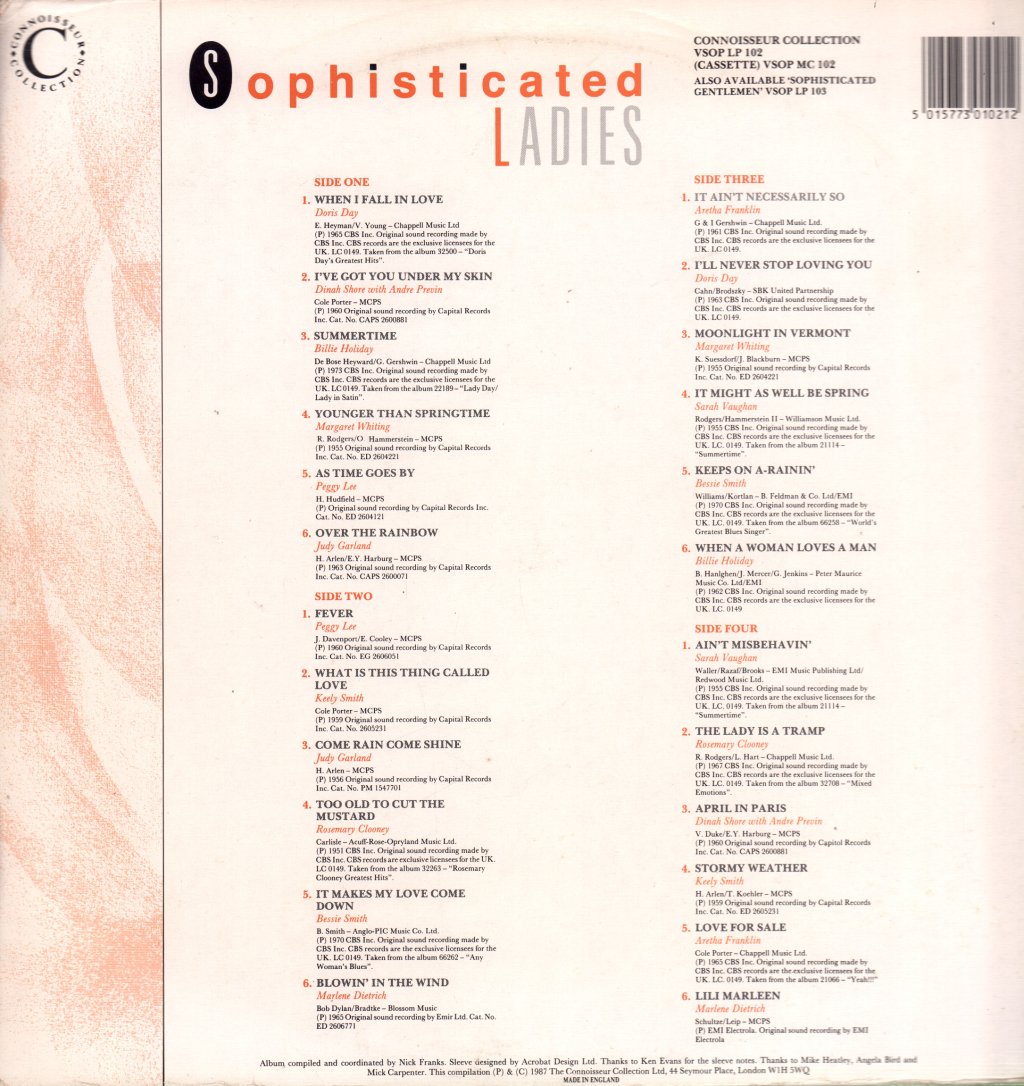 Various Artists - Sophisticated Ladies - Double Lp