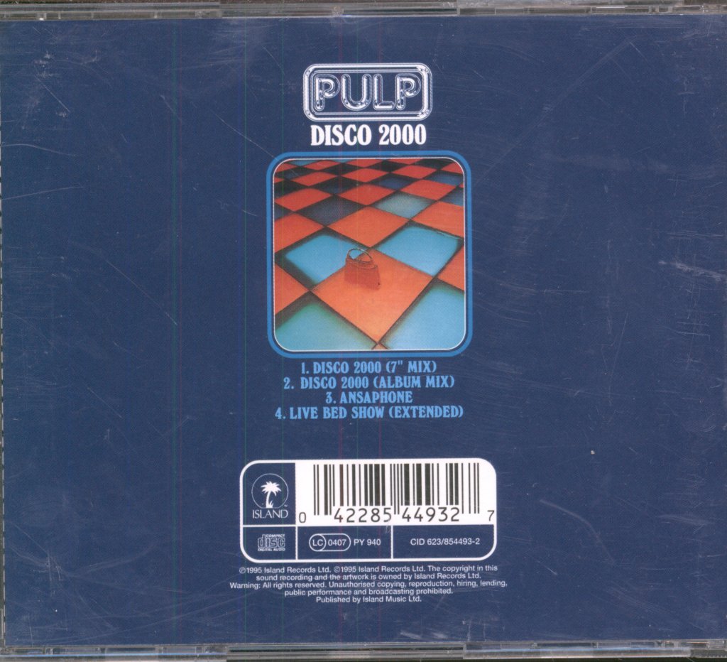 Pulp - Disco 2000 - Cd