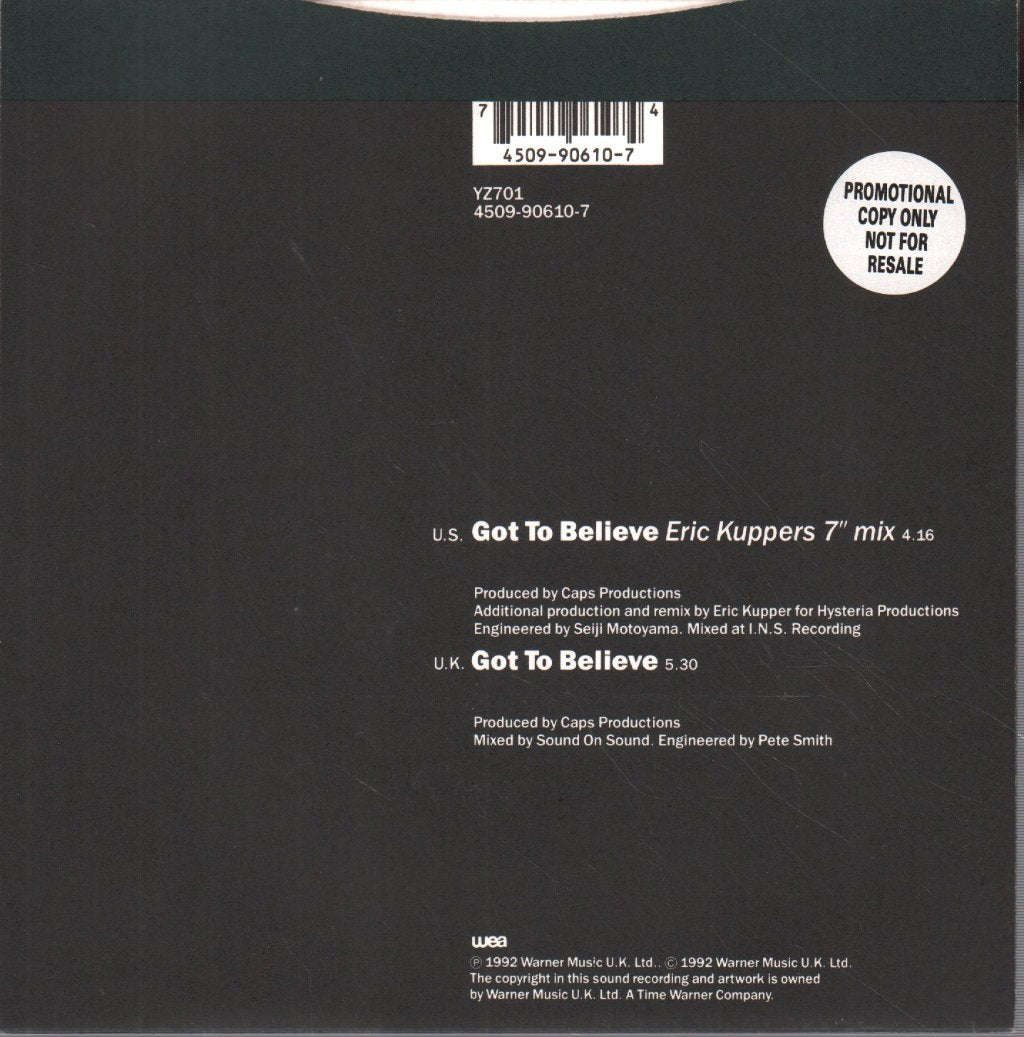 Sound On Sound - Got To Believe - 7 Inch