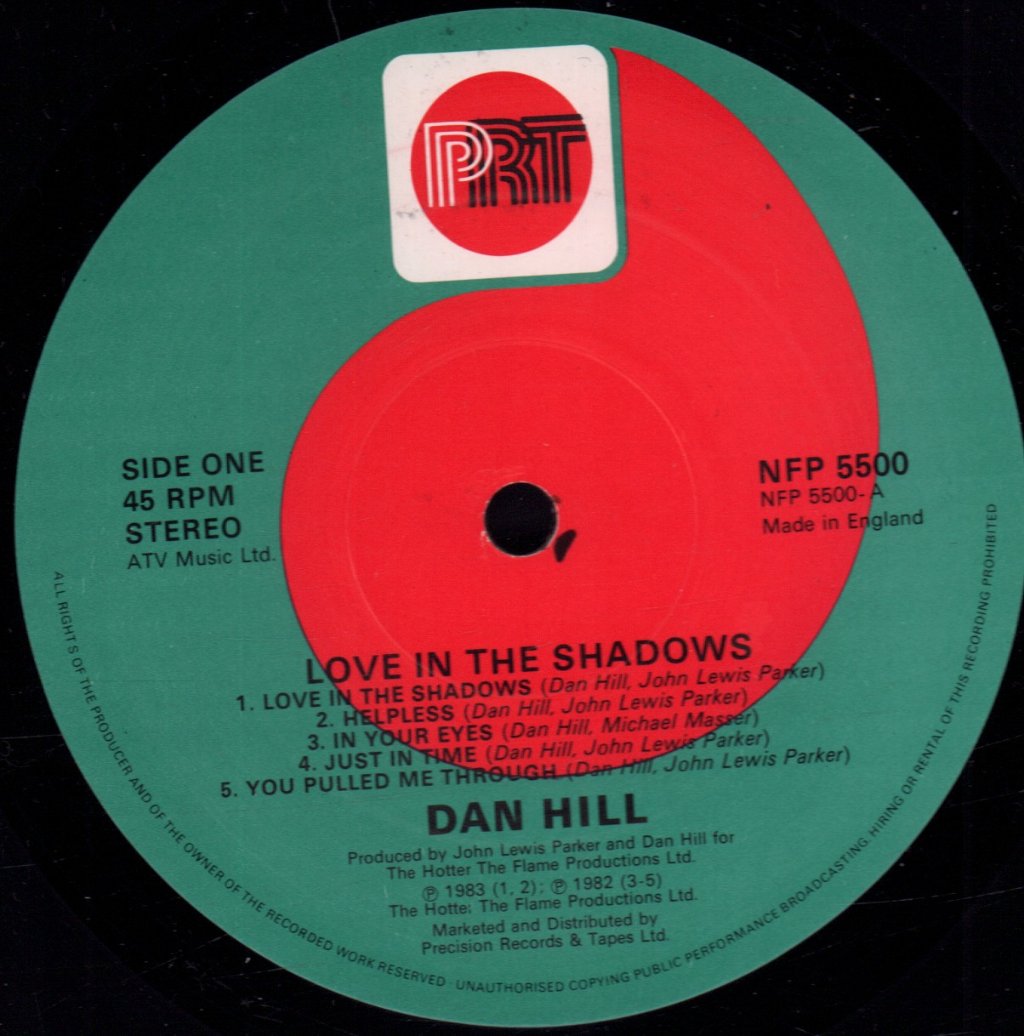 Dan Hill - Love In The Shadows - Lp
