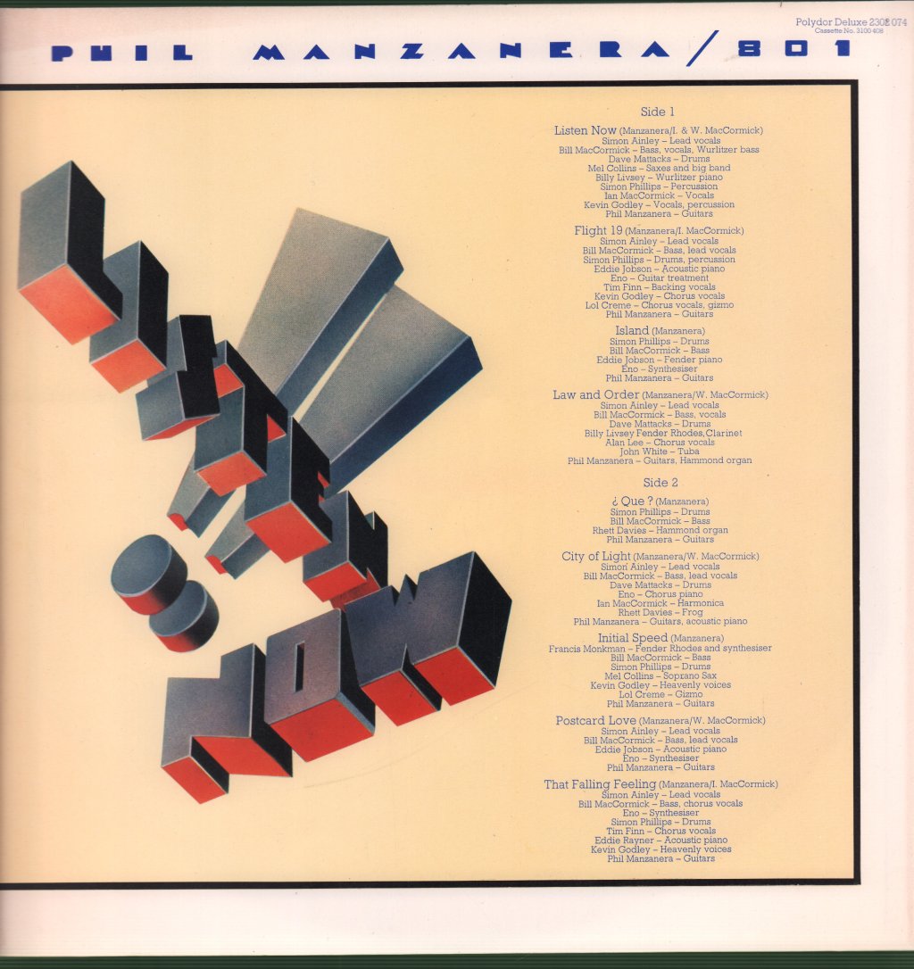 Phil Manzanera - Listen Now - Lp