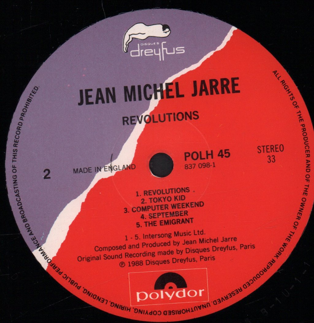 Jean Michel Jarre - Revolutions - Lp