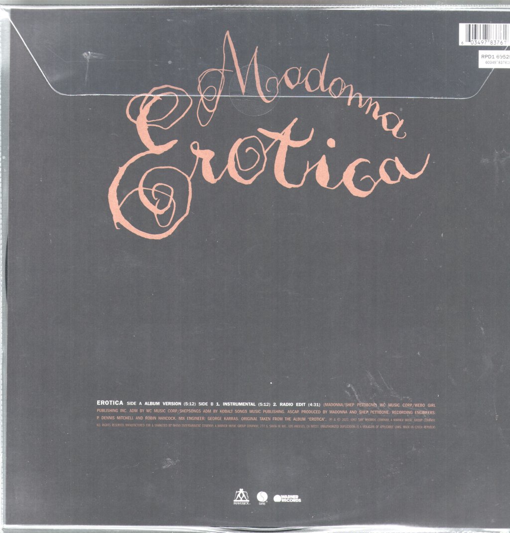Madonna - Erotica (30th Anniversary Picture Disc) - 12 Inch