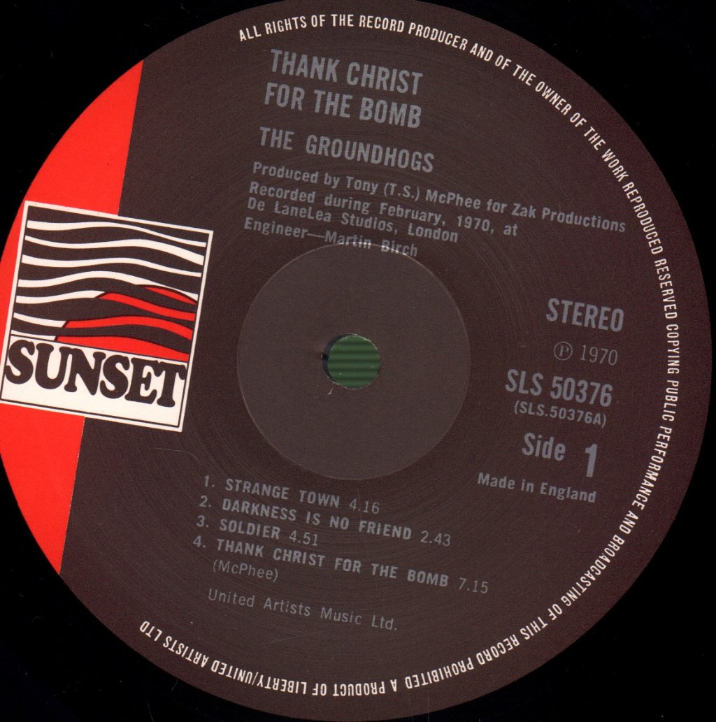 Groundhogs - Thank Christ For The Bomb - Lp