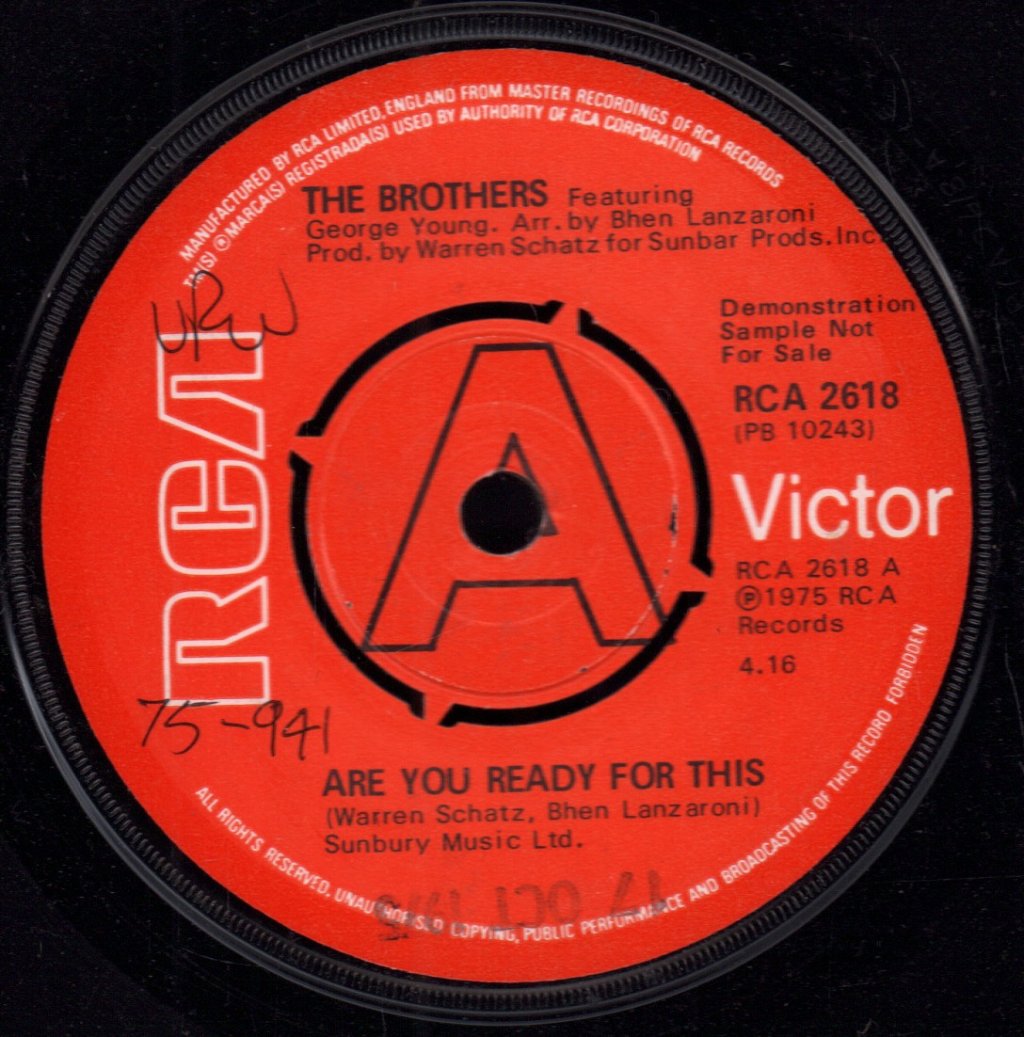 Brothers - Are You Ready For This - 7 Inch
