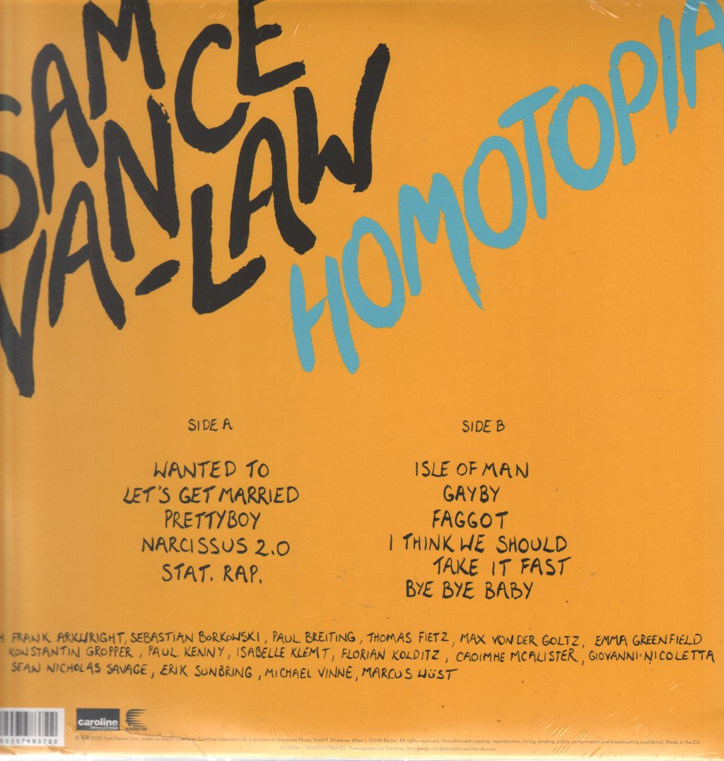 Samuel Vance-Law - Homotopia - Lp