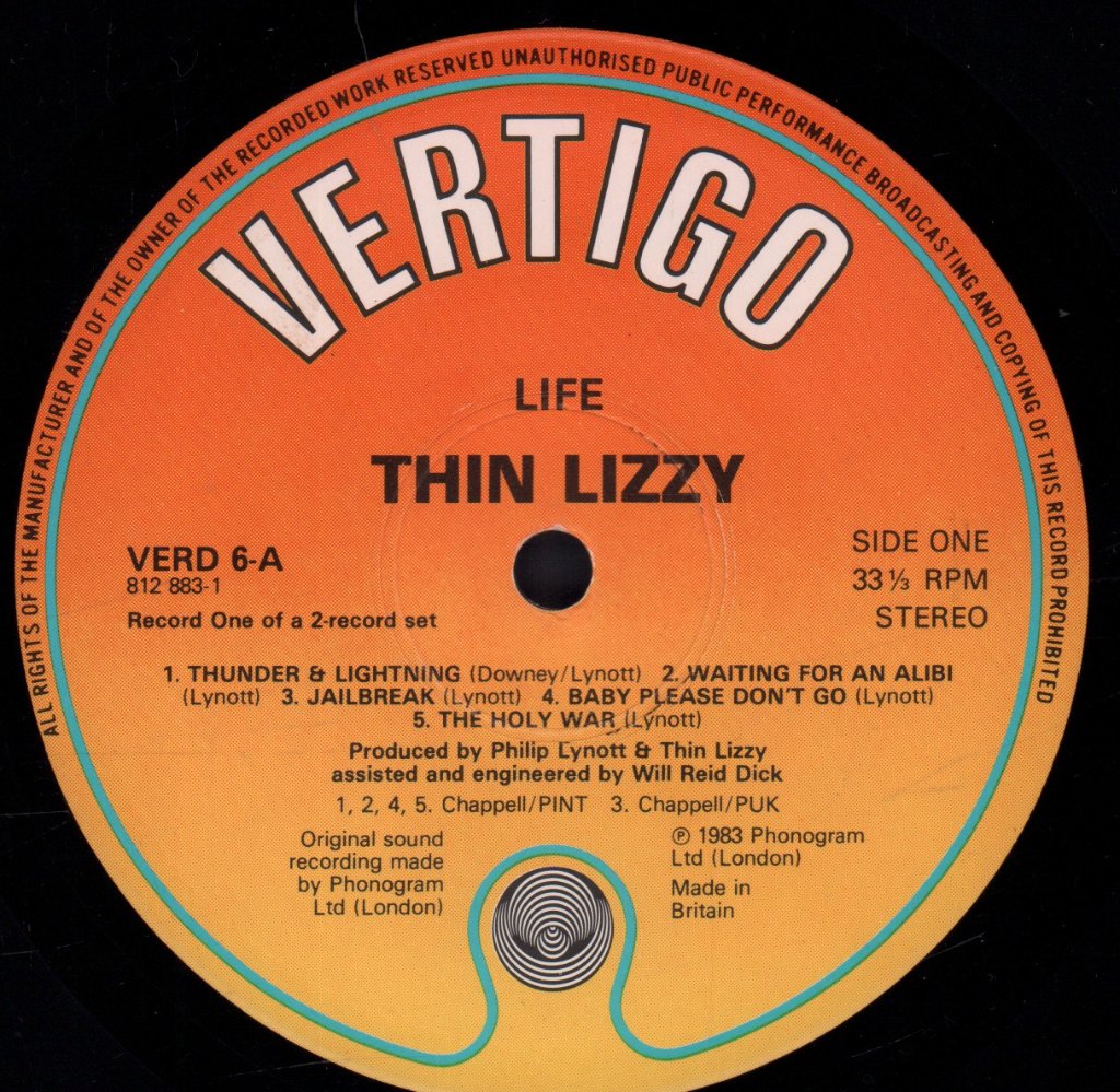 Thin Lizzy - Life Live - Double Lp