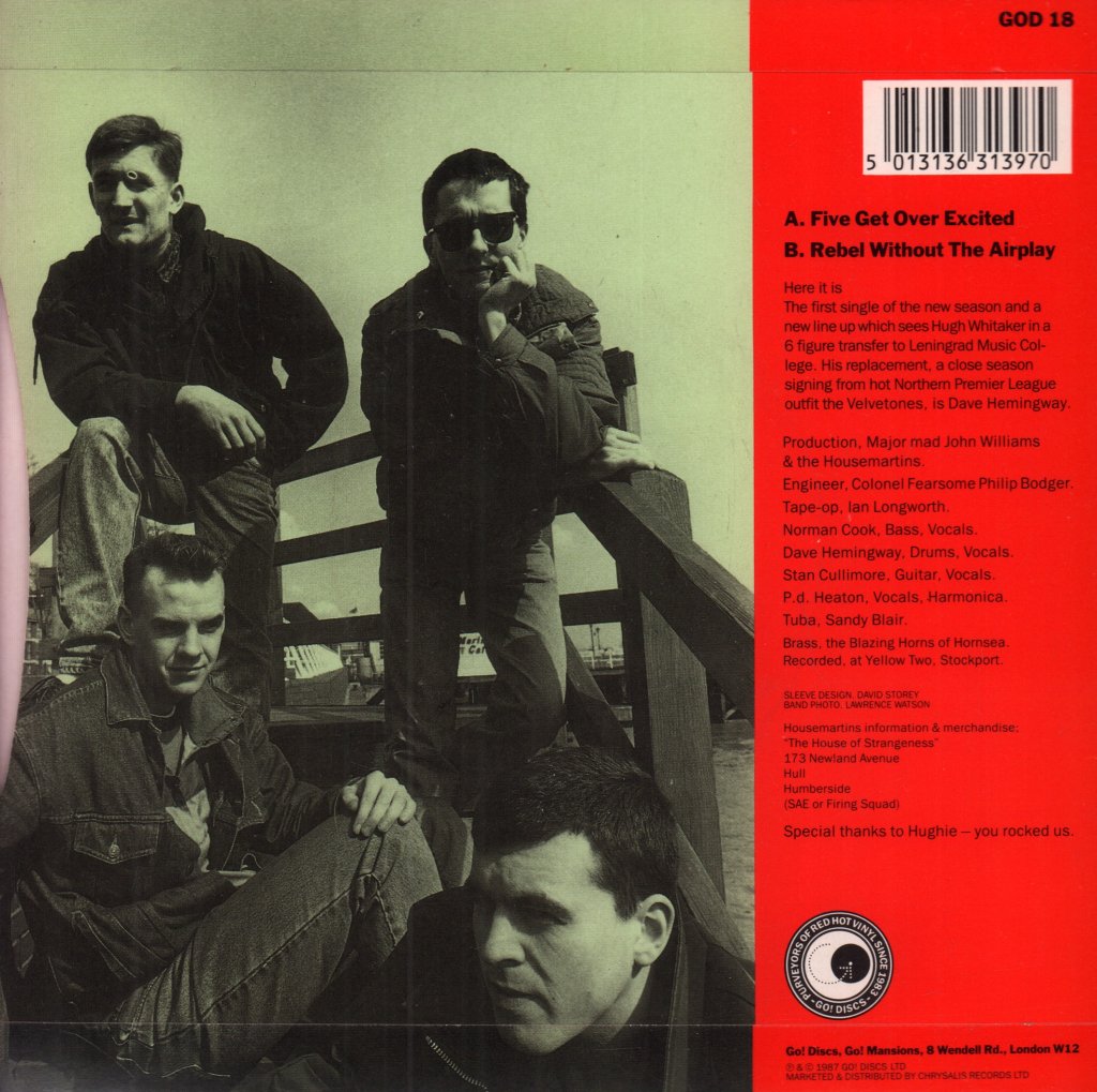 Housemartins - Five Get Over Excited - 7 Inch