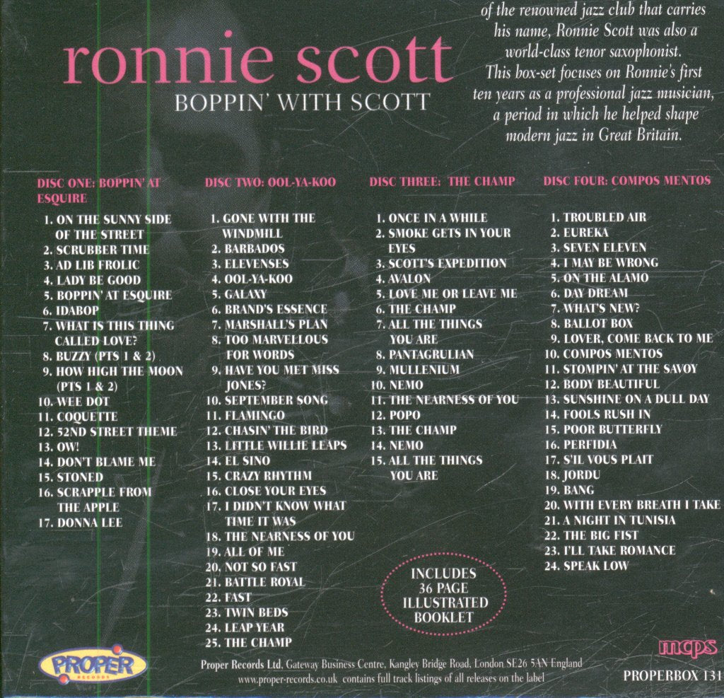 Ronnie Scott - Boppin' With Scott - Cd Set