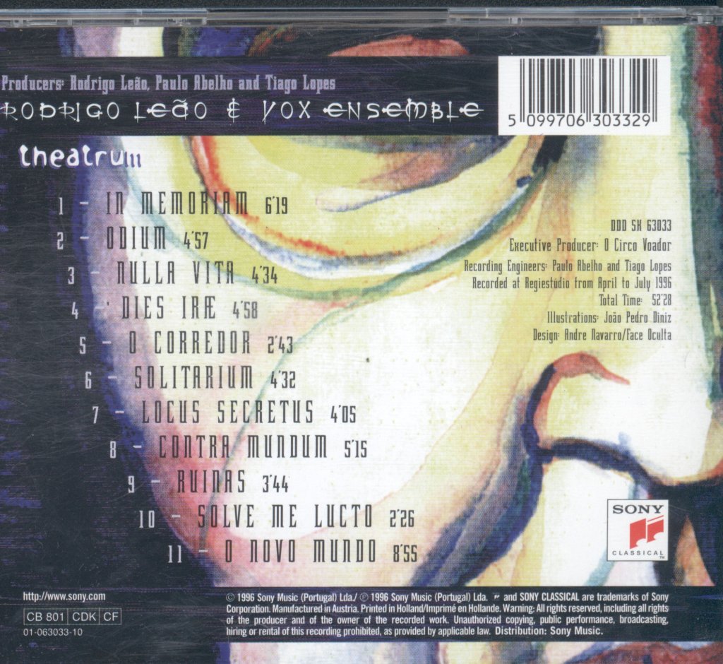 Rodrigo Leao And The Vox Ensemble - Theatrum - Cd