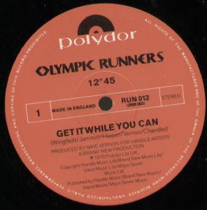 Olympic Runners - Get It While You Can - 12 Inch