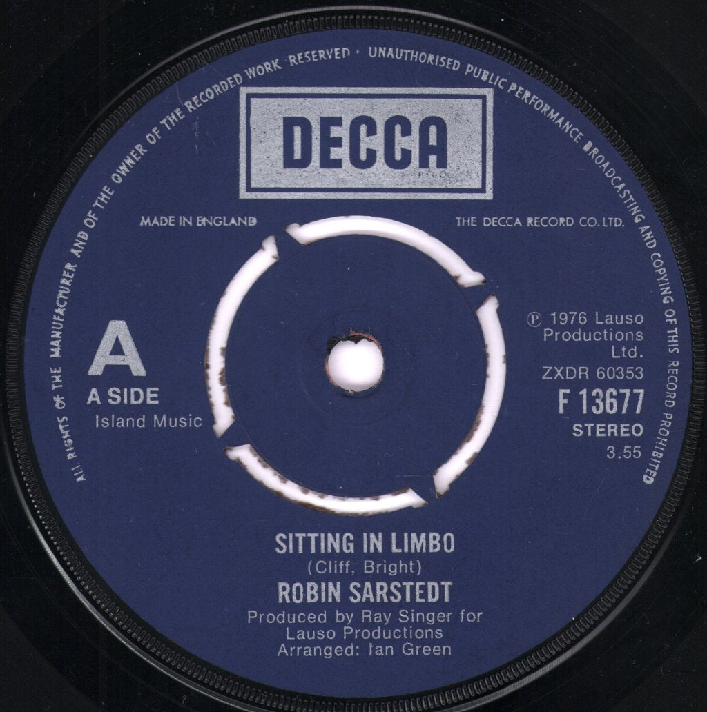 Robin Sarstedt - Sitting In Limbo - 7 Inch
