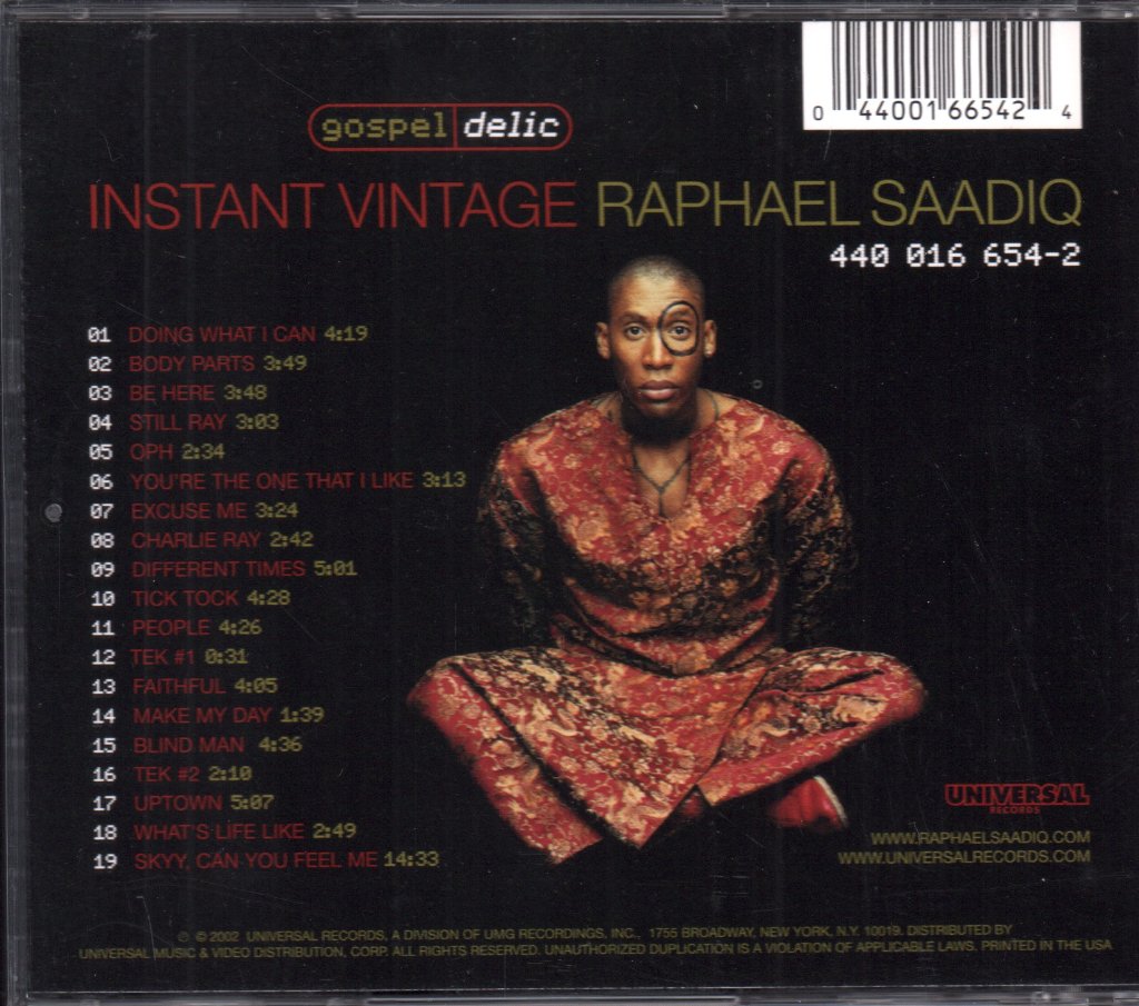 Raphael Saadiq - Instant Vintage - Cd