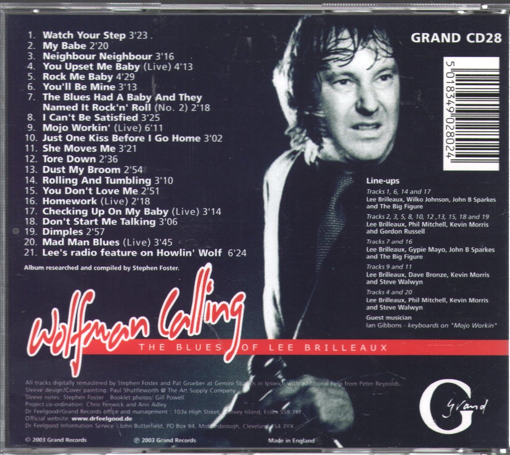 Dr. Feelgood - Wolfman Calling - The Blues Of Lee Brilleaux - Cd