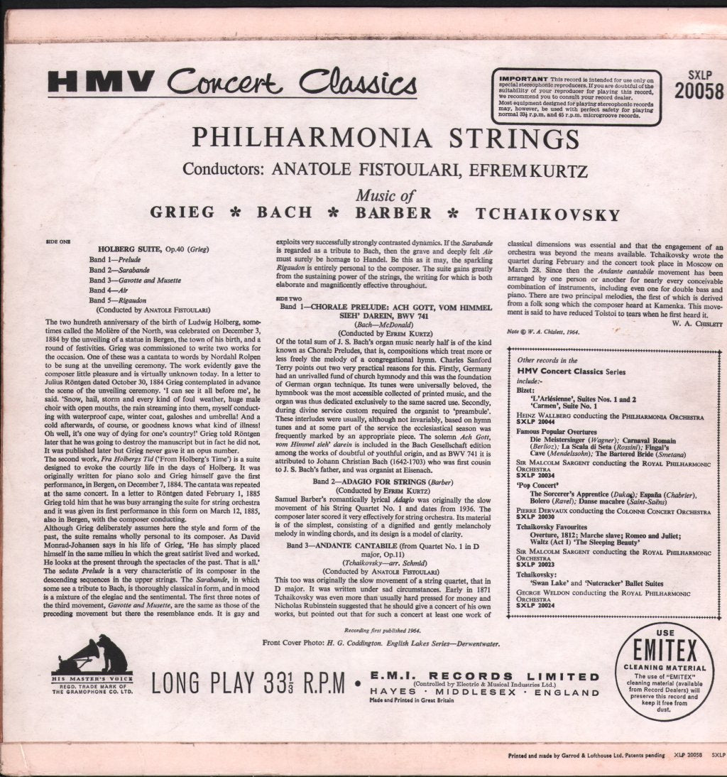 Anatole Fistoulari / Efrem Kurtz - Philharmonia Strings - Lp