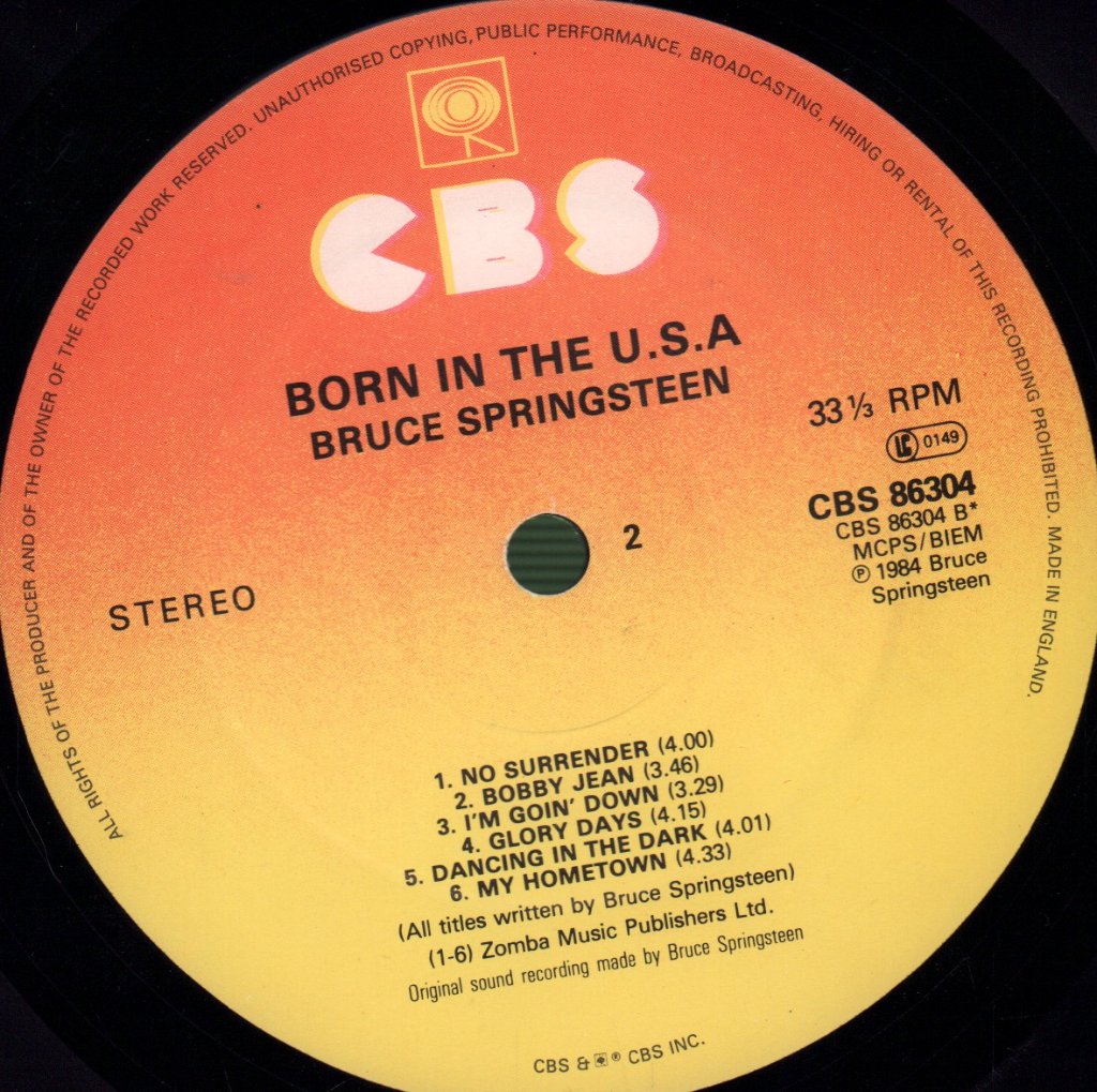 Bruce Springsteen - Born In The Usa - Lp