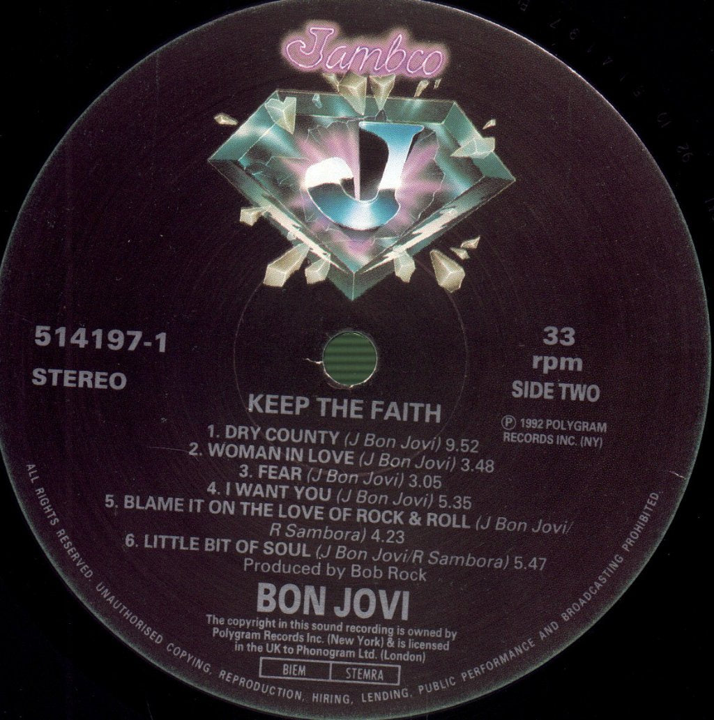 Bon Jovi - Keep The Faith - Lp