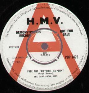 Gang Show - Free And Frippence Ha'penny - 7 Inch