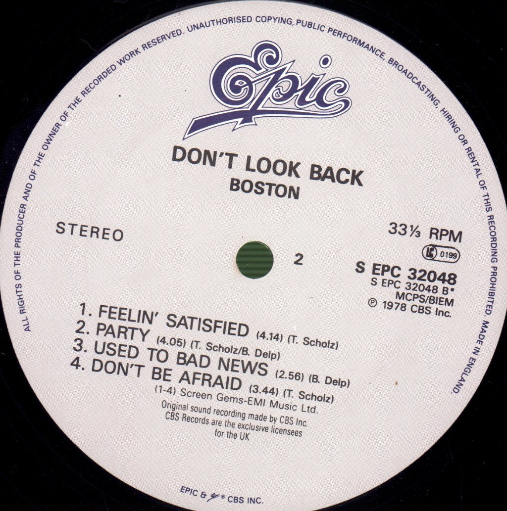 Boston - Don't Look Back - Lp
