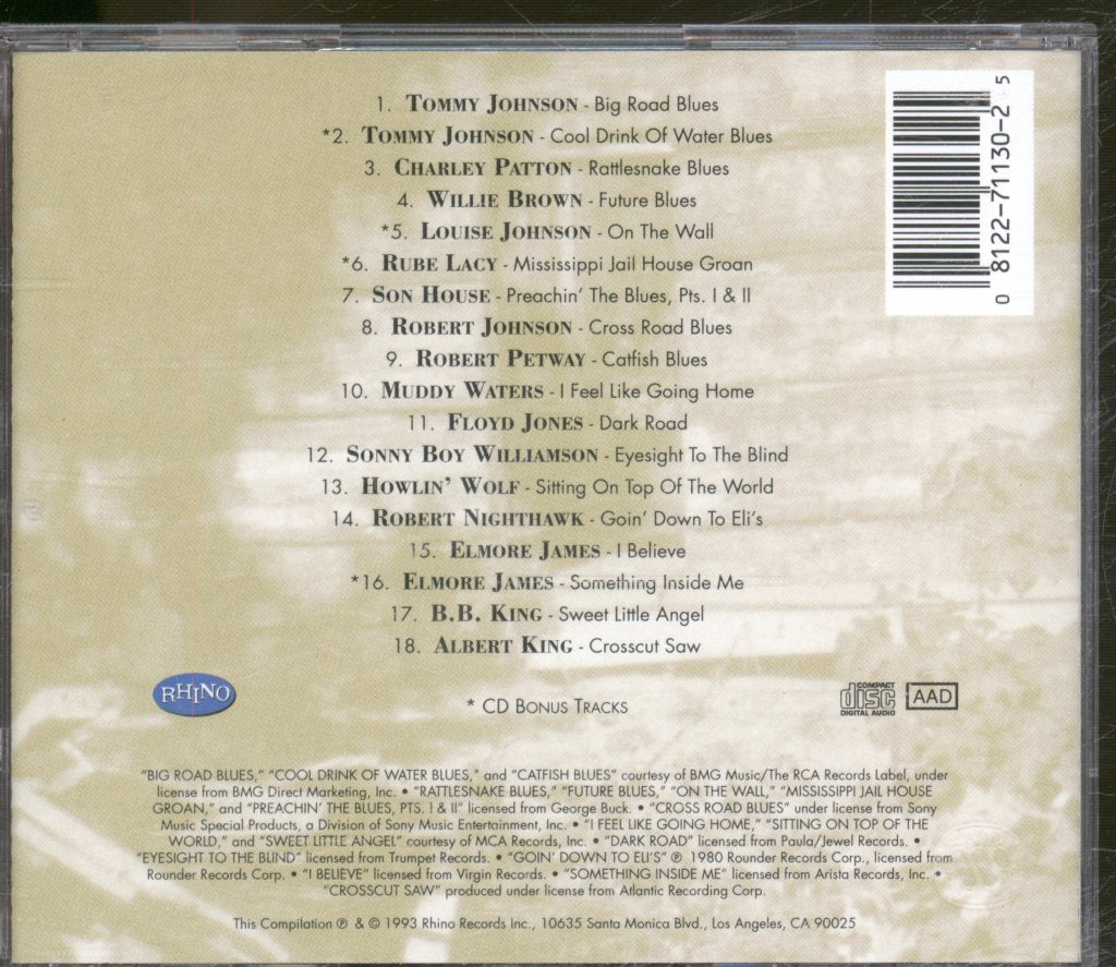 Various Artists - Blues Masters, Volume 8: Mississippi Delta Blues - Cd