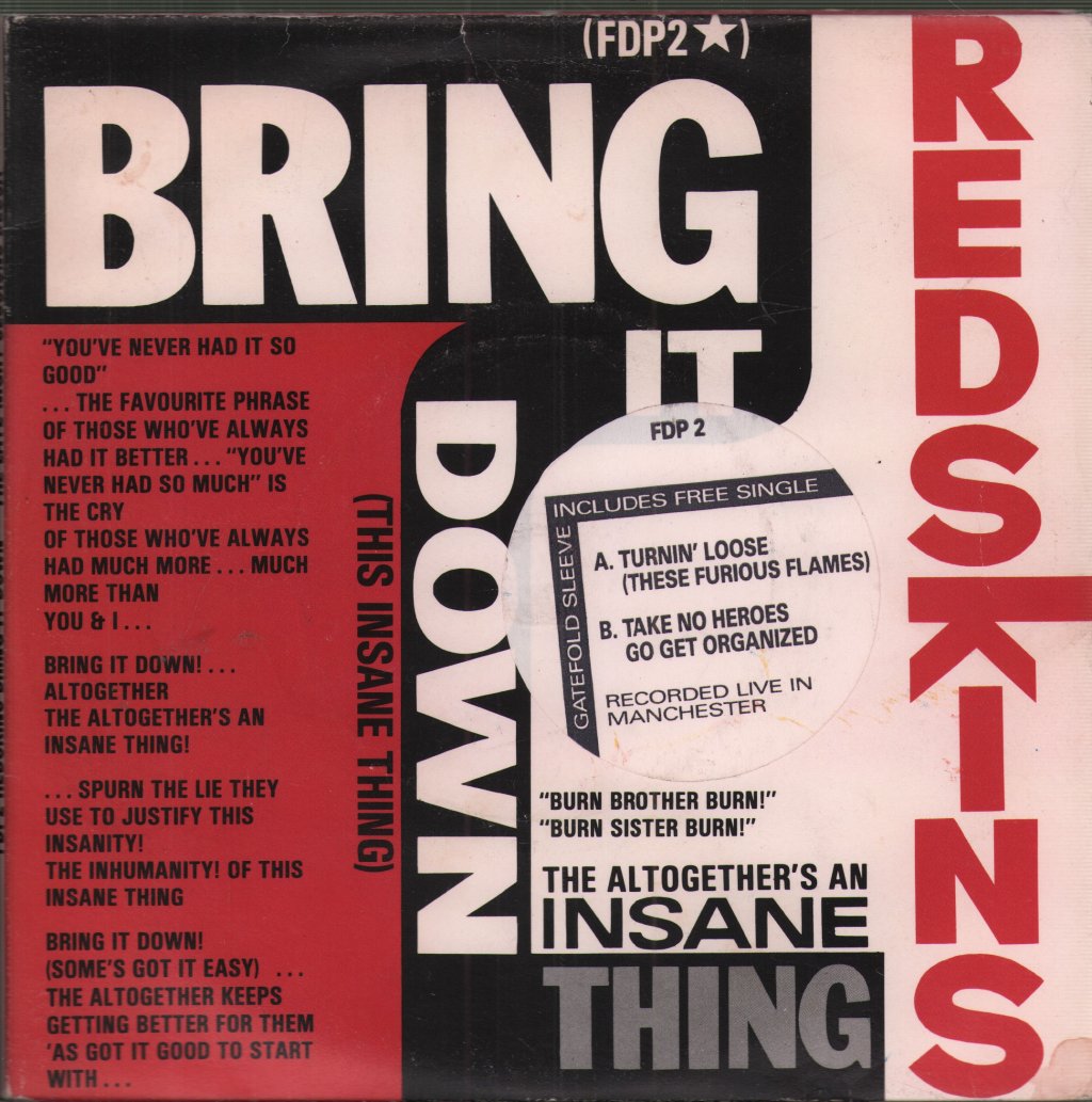 Redskins - Bring It Down - Double 7 Inch