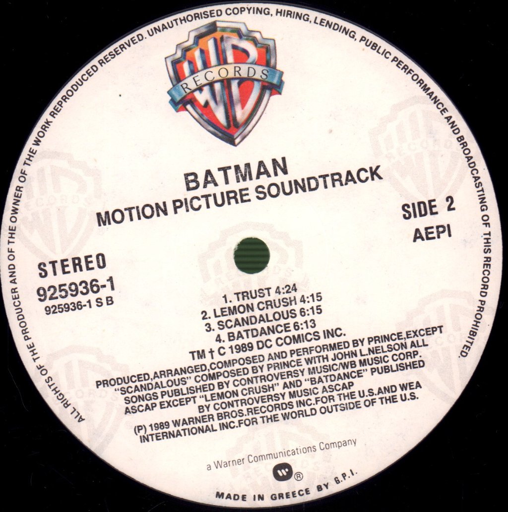 Prince - Batman (Motion Picture Soundtrack) - Lp