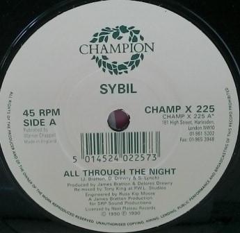 Sybil - All Through The Night - 7 Inch