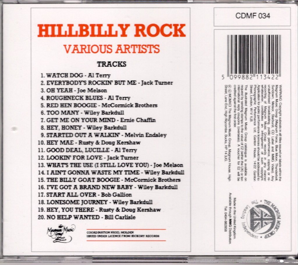 Various Artists - Hillbilly Rock - Cd