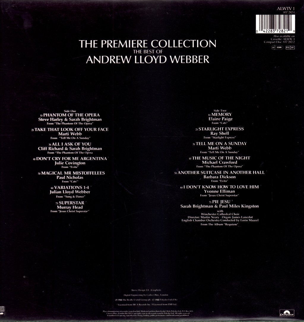 Andrew Lloyd Webber - Premiere Collection - Lp