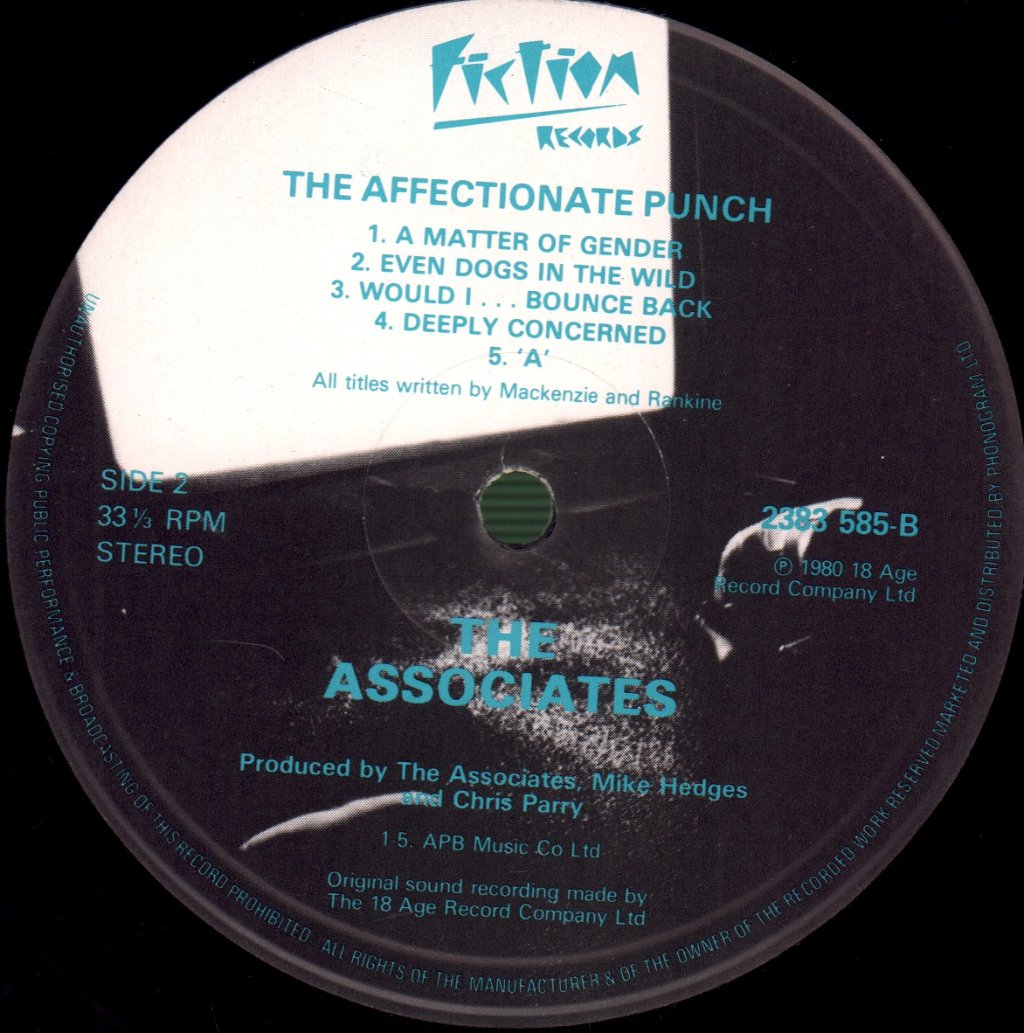 Associates - Affectionate Punch - Lp