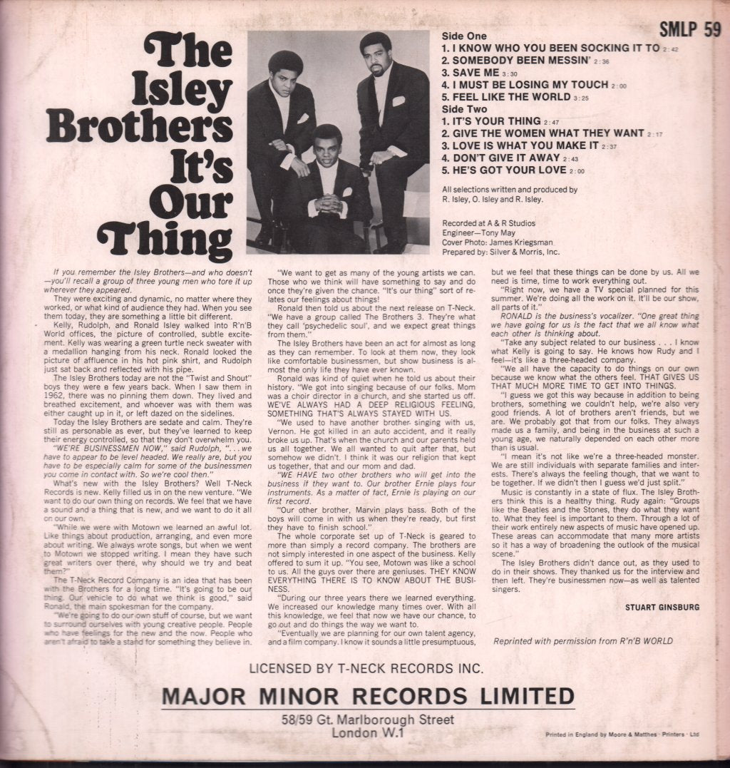 Isley Brothers - It's Our Thing - Lp
