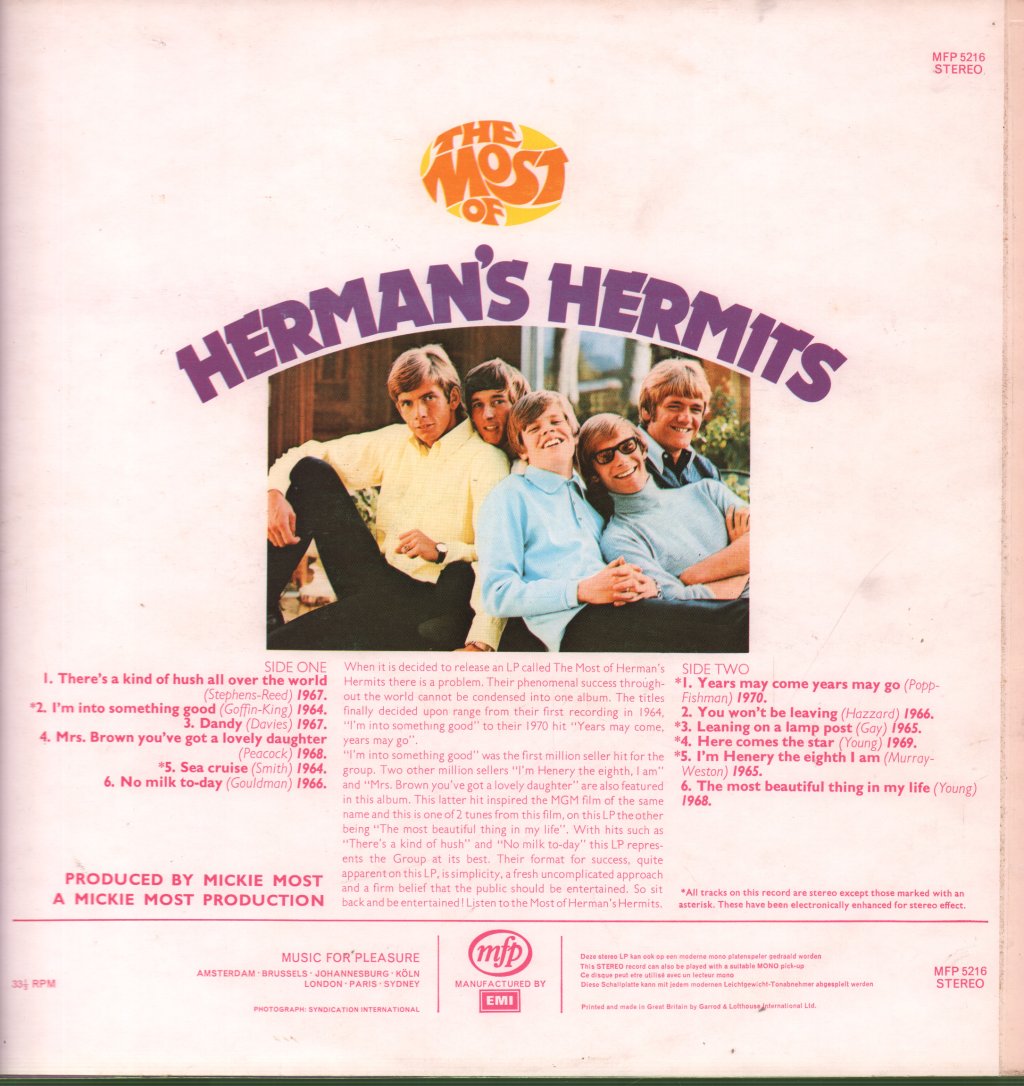Herman's Hermits - Most Of - Lp