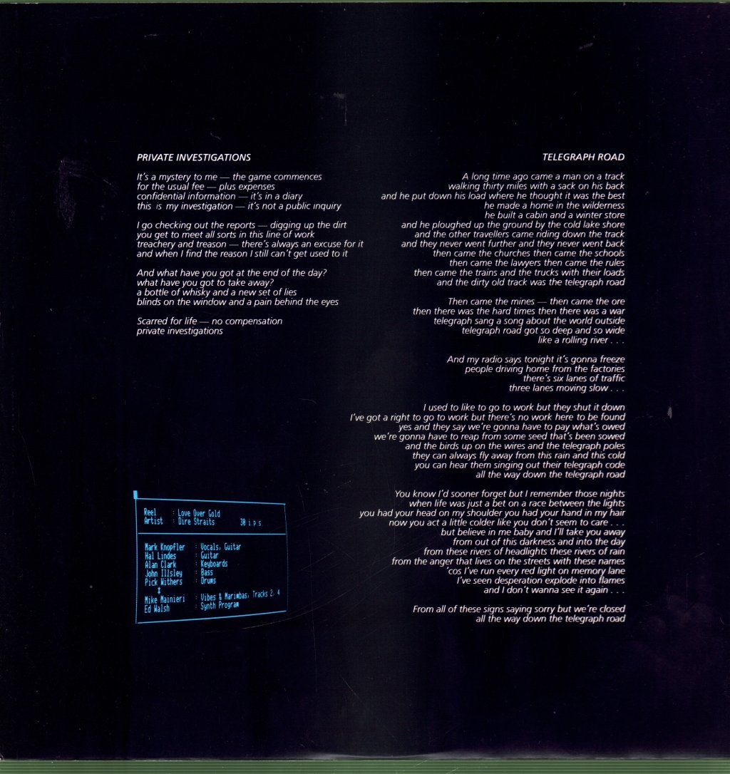 Dire Straits - Love Over Gold - Lp