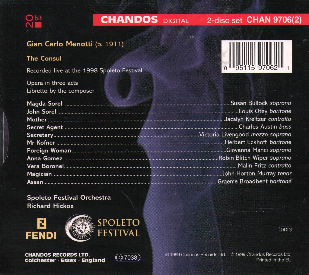 Gian Carlo Menotti - Consul - Double Cd
