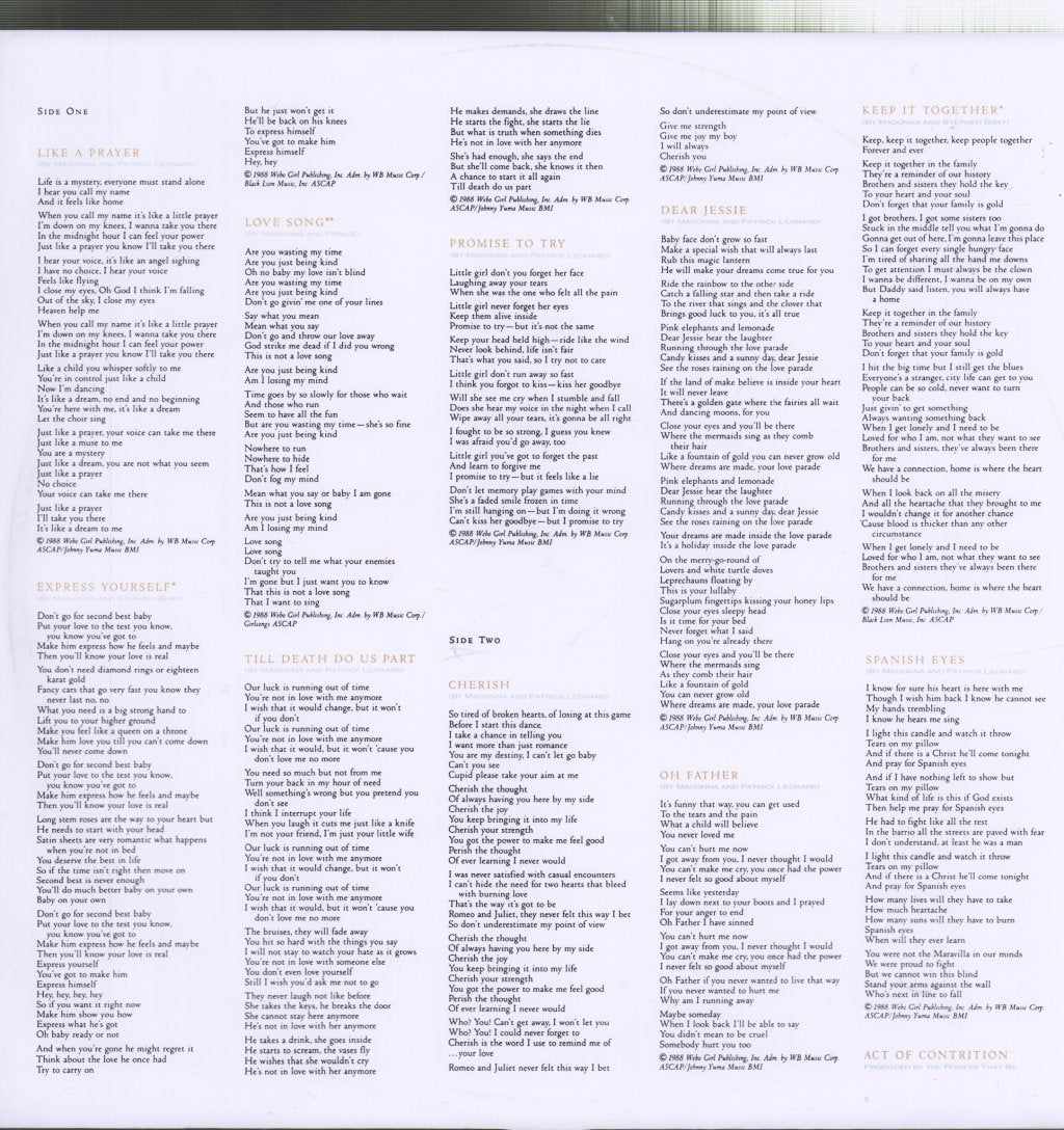 Madonna - Like A Prayer - Lp