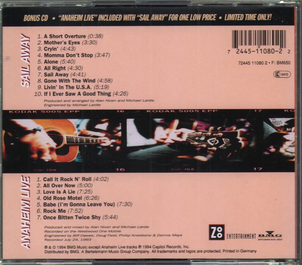 Great White - Sail Away / Anaheim Live - Double Cd