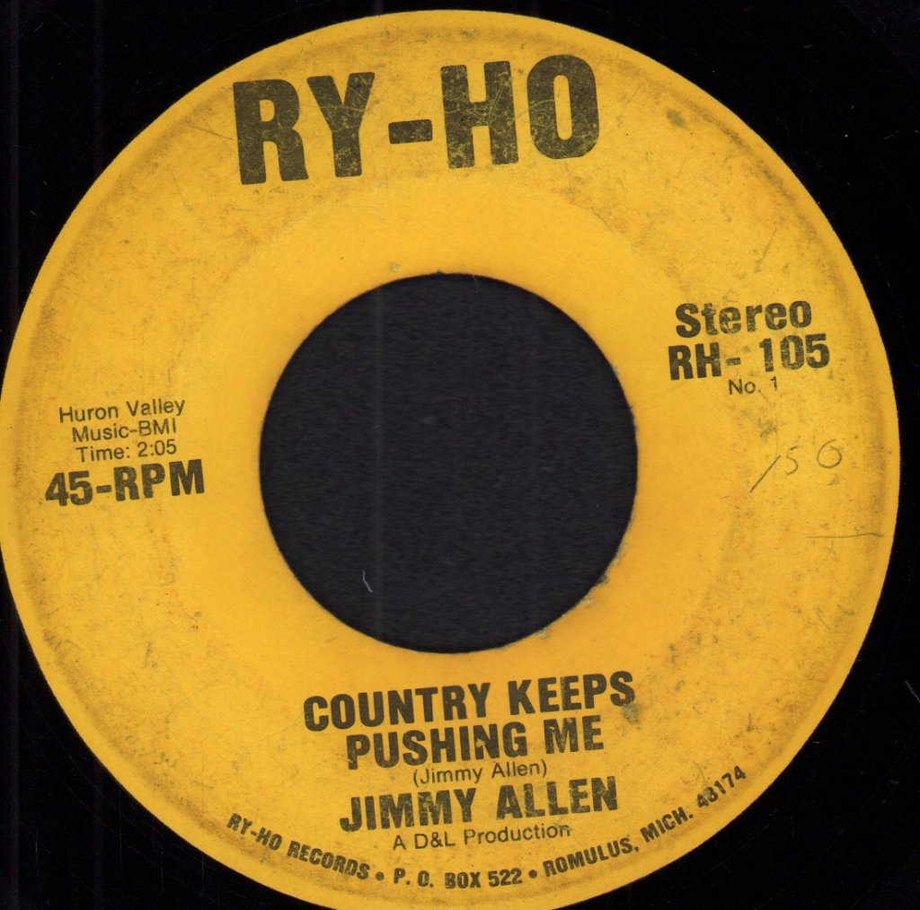 jimmy allen - country keeps pushing me - 7 Inch