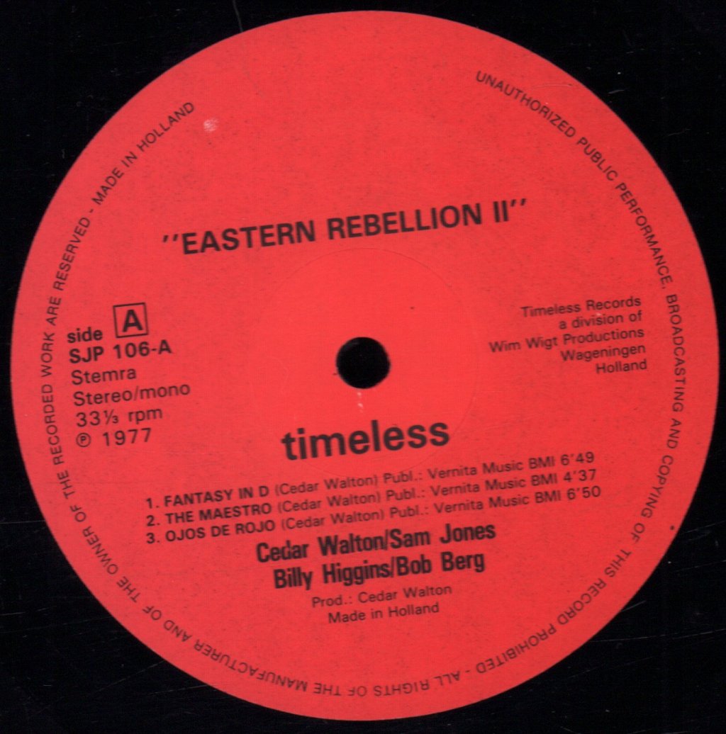 Cedar Walton Bob Berg Sam Jones Billy Higgins - Eastern Rebellion 2 - Lp