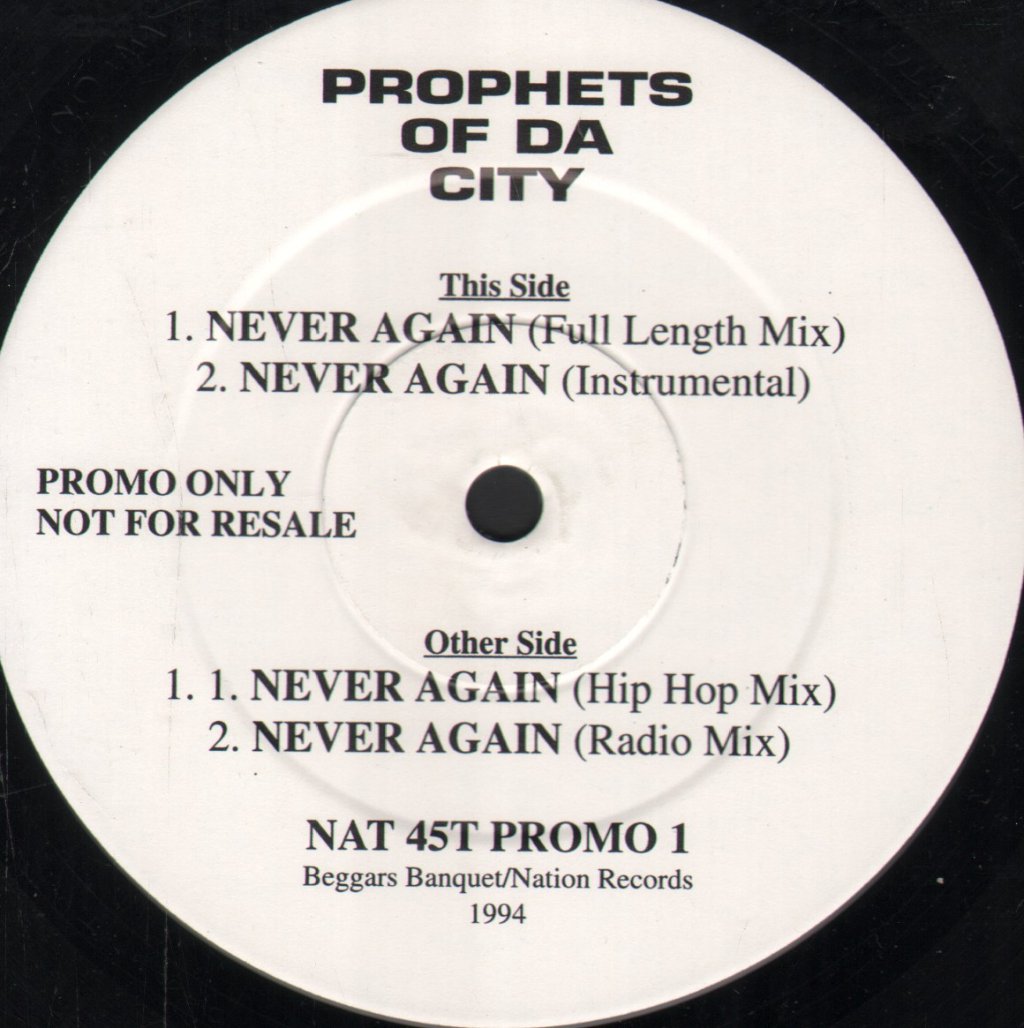 Prophets Of Da City - Never Again - 12 Inch
