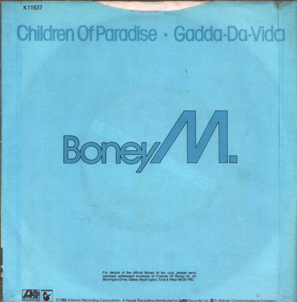Boney M - Children Of Paradise / Gadda-Da-Vida - 7 Inch